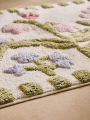 Multi Water Colour Floral Print Bath Mat - Image 3 of 4