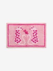 Pink Cheetah Valentines Bath Mat - Image 1 of 1