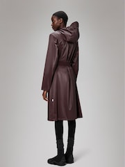 Rains Red Waterproof A-Line Long Jacket - Image 2 of 4