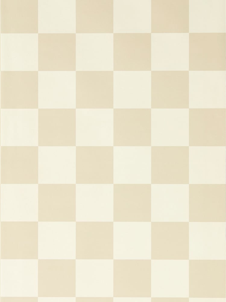 Harlequin Oatmeal Blenets Check Atlantic Chocolate Wallpaper Sample - Image 1 of 1
