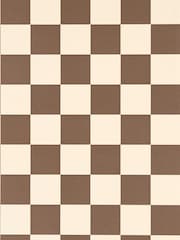 Harlequin Chocolate Blenets Check Atlantic Chocolate Wallpaper Sample - Image 1 of 1