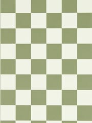 Harlequin Matcha Blenets Check Atlantic Chocolate Wallpaper Sample - Image 1 of 1