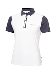 Calvin Klein Golf Leigh White Polo Shirt - Image 4 of 6