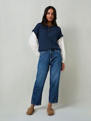 FatFace Camber Denim Vintage Ankle Grazer Barrel Jean - Image 2 of 8