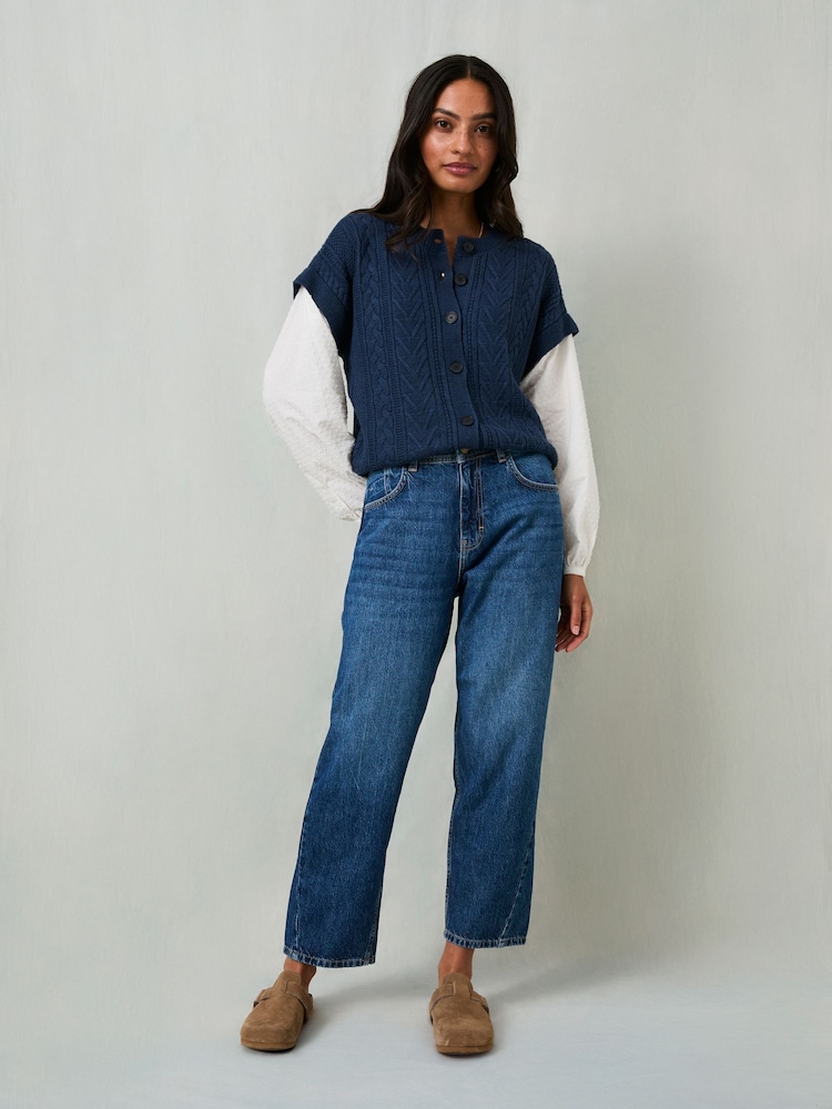 FatFace Camber Denim Vintage Ankle Grazer Barrel Jean - Image 2 of 8