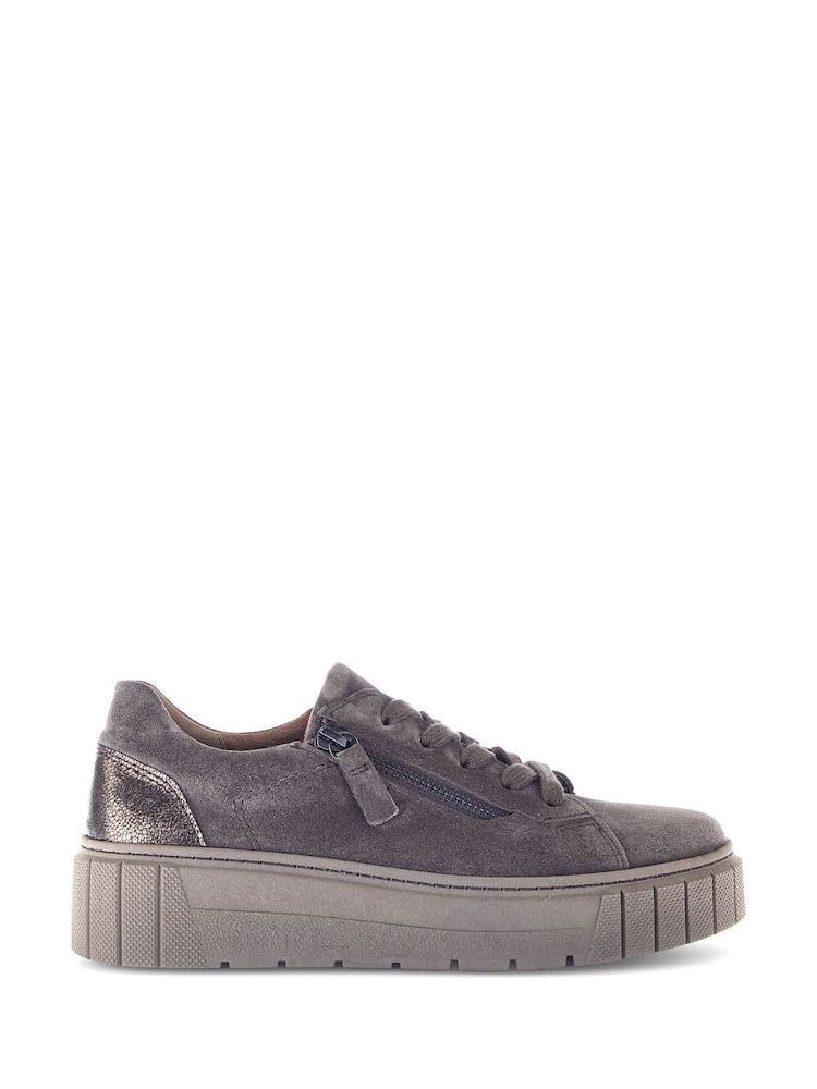 Gabor Ferry Mohair Suede Brown Trainers - Image 1 of 5