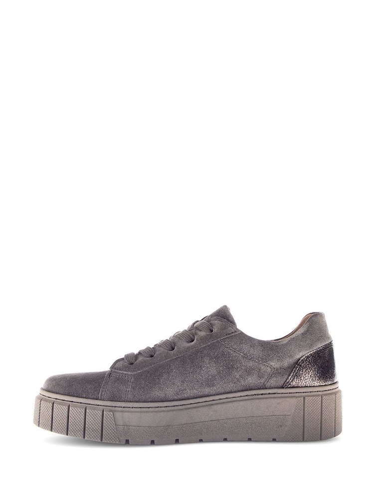Gabor Ferry Mohair Suede Brown Trainers - Image 2 of 5