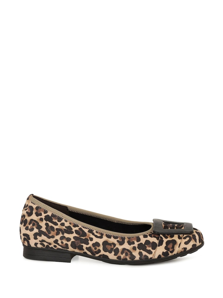 Gabor Natural Leopard Print Leather Shoes - Image 1 of 5 Gabor Natural Leopard Print Leather Shoes - Image 1 of 5