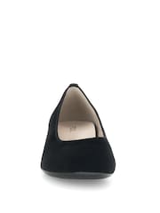 Gabor Betty Suede Court Black Shoes - Image 4 of 5