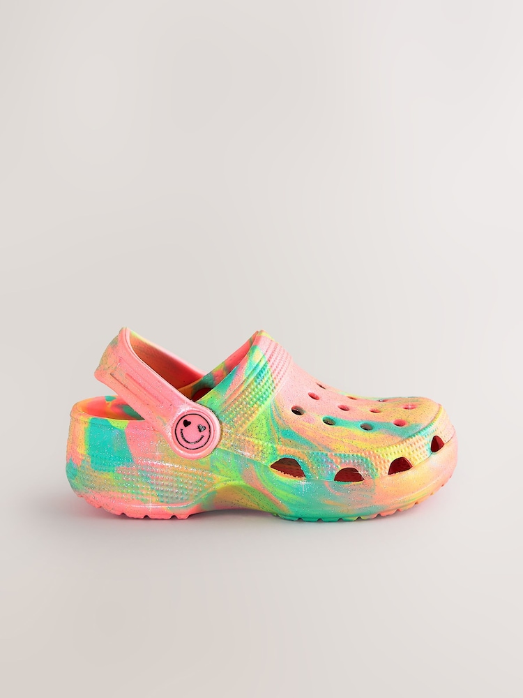 Pink Marble Glitter Clogs - Image 2 of 5 Pink Marble Glitter Clogs - Image 2 of 5