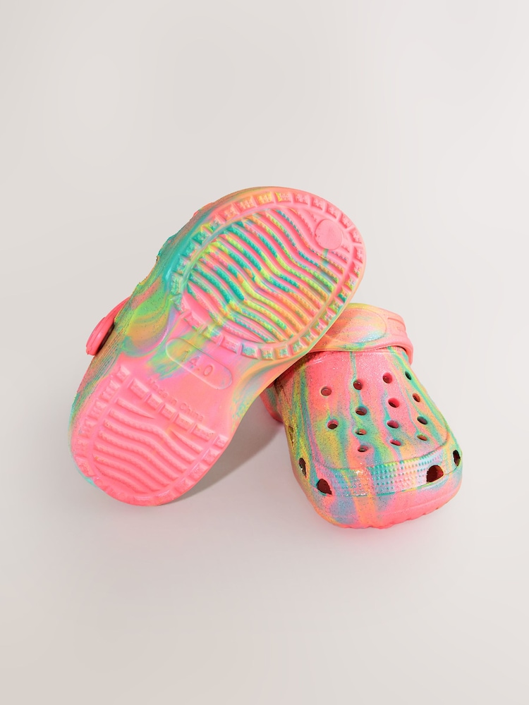 Pink Marble Glitter Clogs - Image 5 of 5 Pink Marble Glitter Clogs - Image 5 of 5