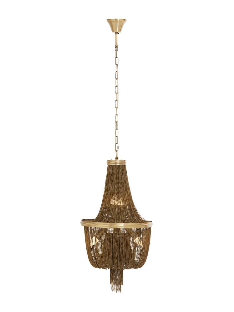 Fifty Five South Gold Chain Chandelier - Image 4 of 4