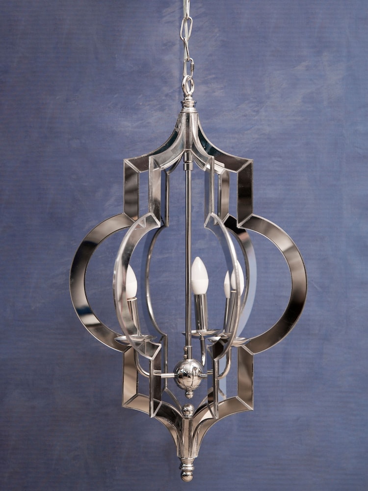 Fifty Five South Silver Kensington Townhouse Moorish Pendant Ceiling Light - Image 1 of 3 Fifty Five South Silver Kensington Townhouse Moorish Pendant Ceiling Light - Image 1 of 3