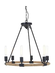Fifty Five South Black Hampstead 6 Bulb Chandelier - Image 1 of 1