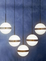 Fifty Five South Matte Black Abira 5 Ball Pendant Ceiling Light - Image 1 of 4