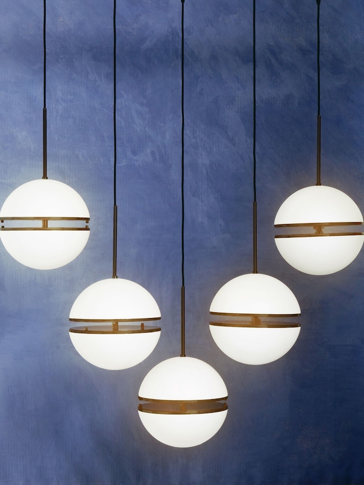 Fifty Five South Matte Black Abira 5 Ball Pendant Ceiling Light - Image 1 of 4