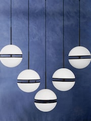 Fifty Five South Matte Black Abira 5 Ball Pendant Ceiling Light - Image 2 of 4
