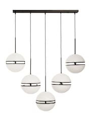 Fifty Five South Matte Black Abira 5 Ball Pendant Ceiling Light - Image 3 of 4