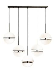 Fifty Five South Matte Black Abira 5 Ball Pendant Ceiling Light - Image 4 of 4