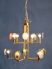 Fifty Five South Gold Glamour 10 Bulb Pendant Ceiling Light - Image 1 of 4