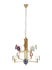 Fifty Five South Gold Glamour 10 Bulb Pendant Ceiling Light - Image 4 of 4