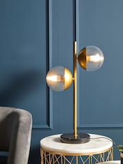 Interiors by Premier Gold Revive Table Lamp with Black Marble Base - Image 2 of 4