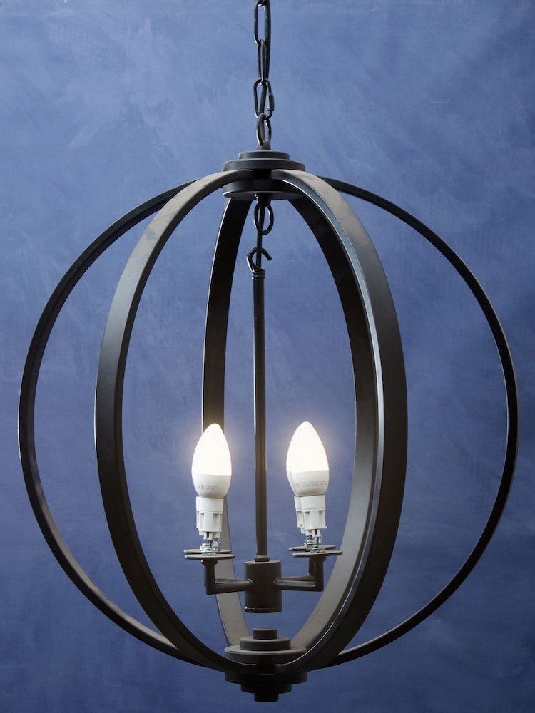 Fifty Five South Black Censer Metallic Pendant Ceiling Light - Image 1 of 4 Fifty Five South Black Censer Metallic Pendant Ceiling Light - Image 1 of 4