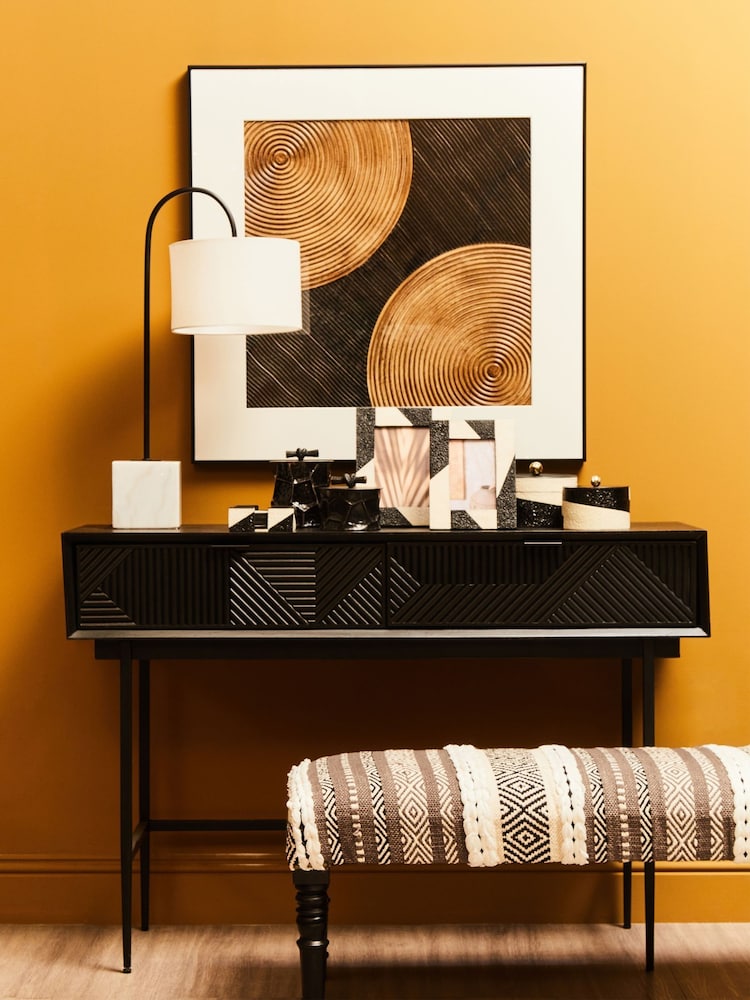 Fifty Five South Black Murdoch Curved Table Lamp - Image 1 of 2