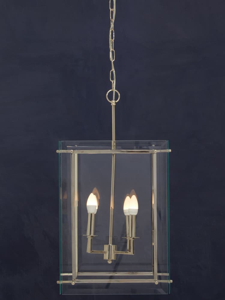 Fifty Five South Silver Claridge 4 Bulb Pendant Ceiling Light - Image 1 of 4