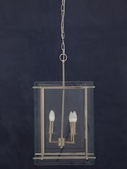 Fifty Five South Silver Claridge 4 Bulb Pendant Ceiling Light - Image 2 of 4