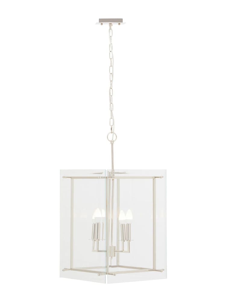Fifty Five South Silver Claridge 4 Bulb Pendant Ceiling Light - Image 4 of 4 Fifty Five South Silver Claridge 4 Bulb Pendant Ceiling Light - Image 4 of 4