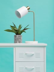Fifty Five South White Newton Shade Desk Lamp - Image 1 of 4