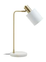 Fifty Five South White Newton Shade Desk Lamp - Image 3 of 4