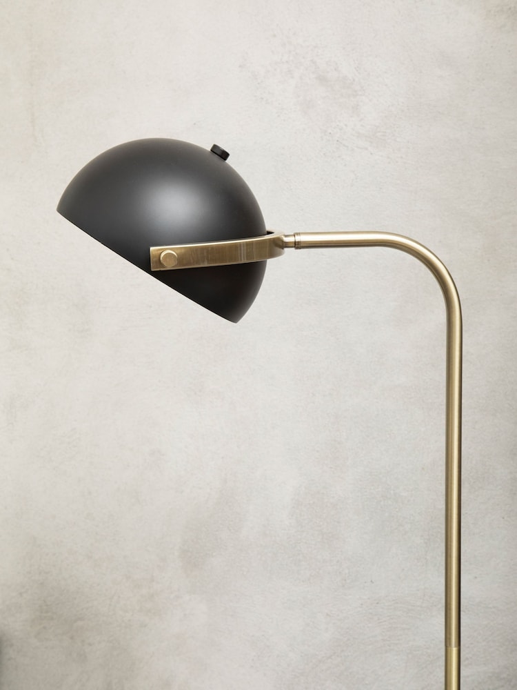 Fifty Five South Black Murdoch Floor Lamp with Shade - Image 1 of 4