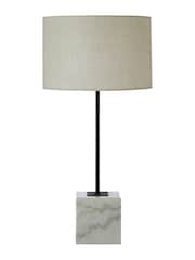 Fifty Five South White Murdoch Marble Base Table Lamp - Image 4 of 4