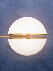 Fifty Five South Brushed Brass Abira Ball Wall Light - Image 1 of 4