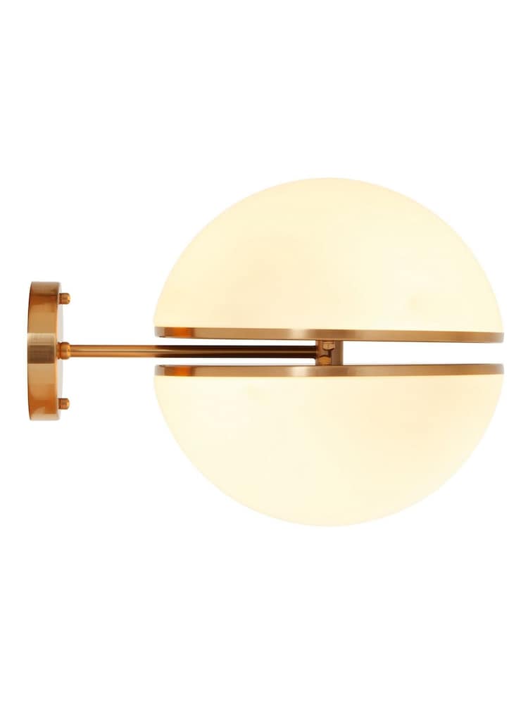 Fifty Five South Brushed Brass Abira Ball Wall Light - Image 2 of 4 Fifty Five South Brushed Brass Abira Ball Wall Light - Image 2 of 4