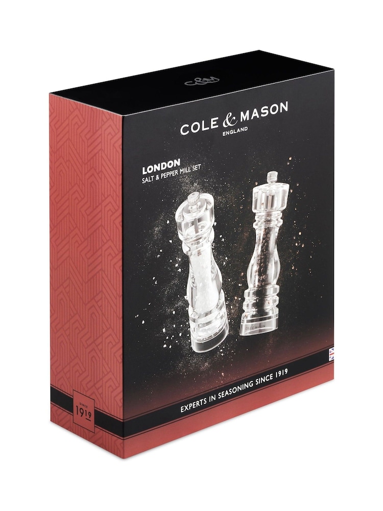 Cole & Mason Clear London Acrylic Salt and Pepper Mills - Image 5 of 5