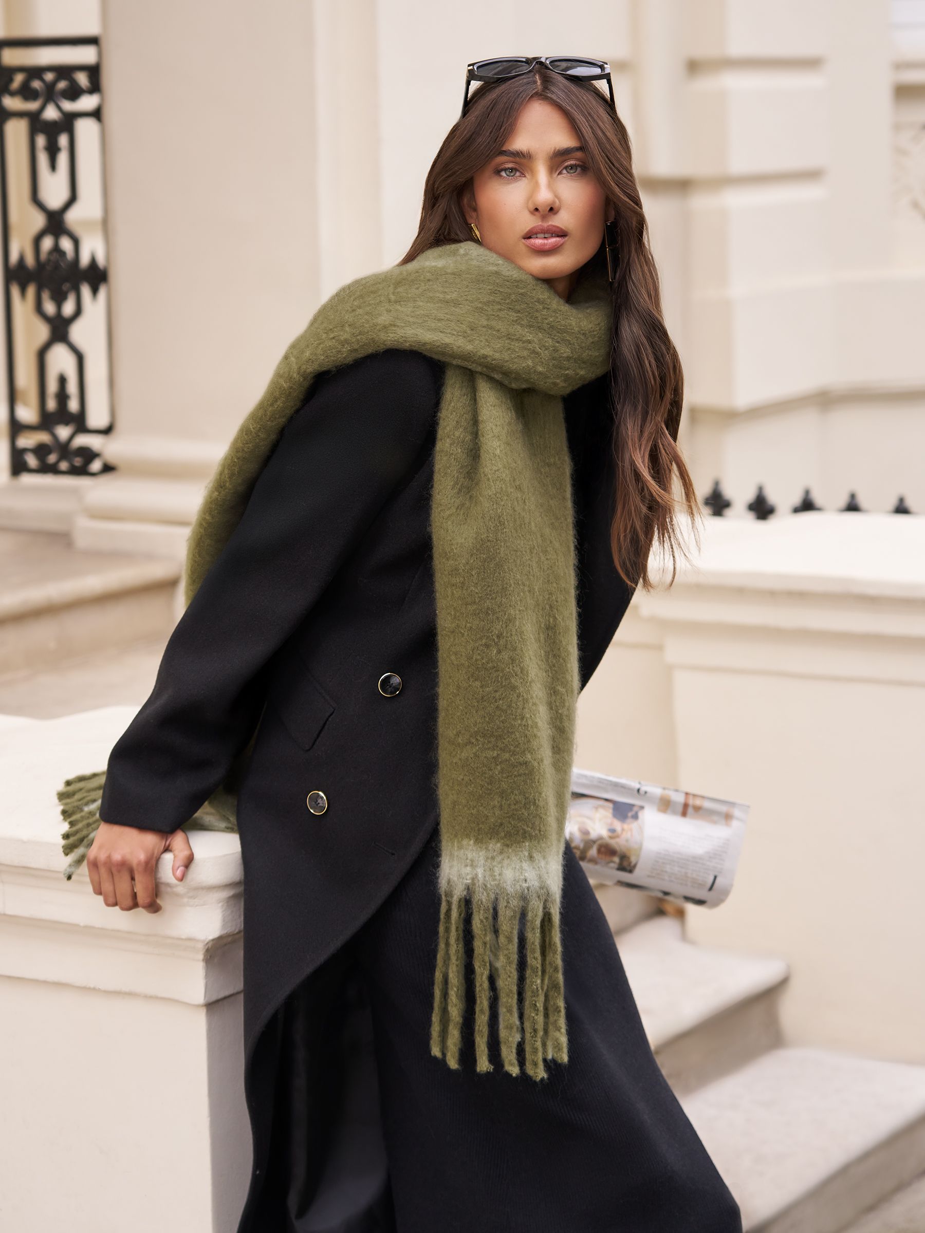 olive green scarf