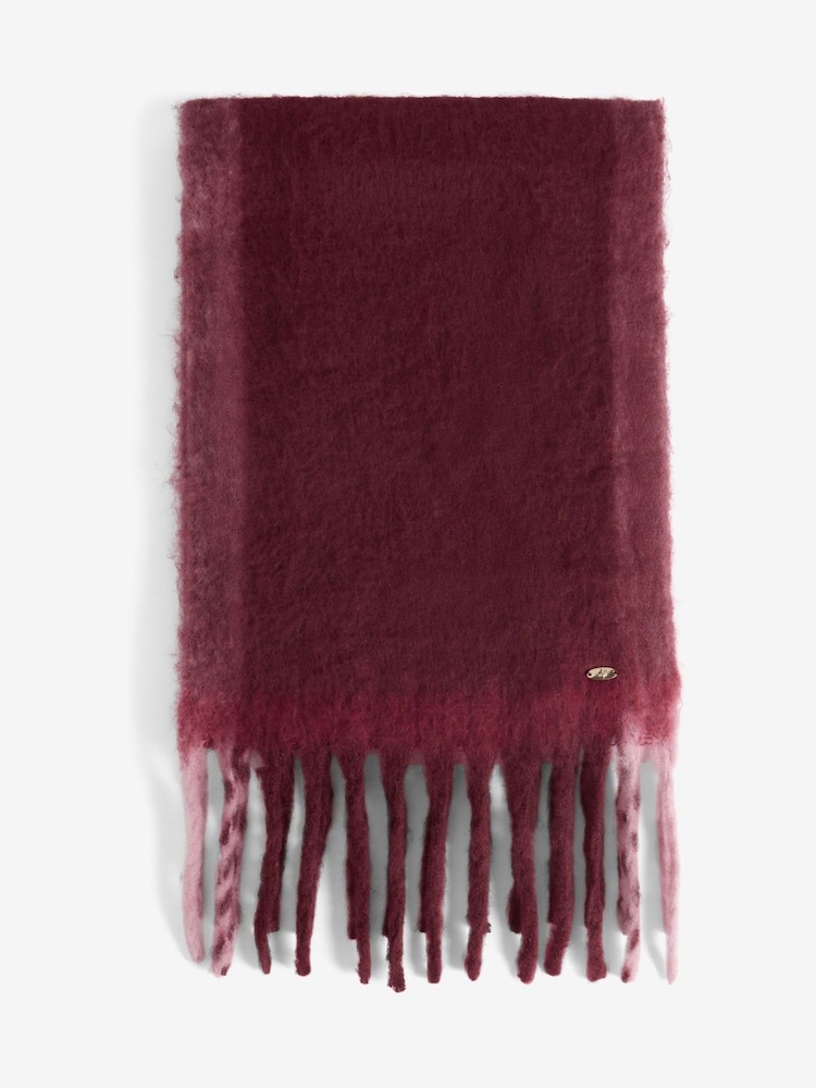Lipsy Burgundy Red Cosy Brushed Scarf - Image 1 of 3