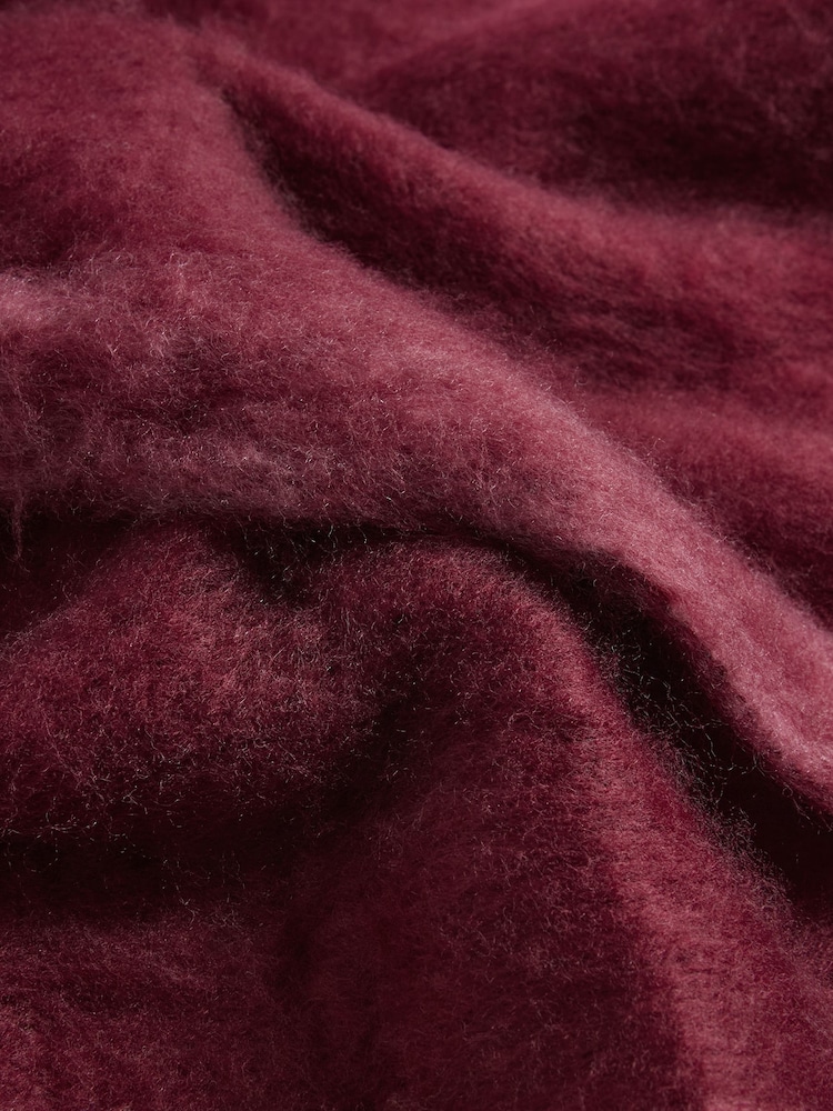 Lipsy Burgundy Red Cosy Brushed Scarf - Image 3 of 3