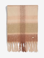 Lipsy Camel Check Cosy Brushed Scarf - Image 1 of 3