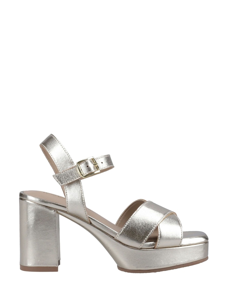 Hush Puppies Ophelia Leather Heel Sandals - Image 1 of 3