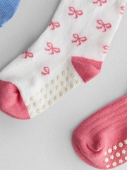 JoJo Maman Bébé Pink Bow 3-Pack Socks - Image 3 of 3