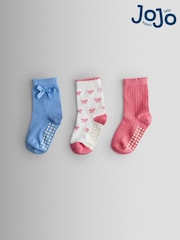 JoJo Maman Bébé Pink Bow 3-Pack Socks - Image 5 of 5