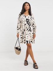Simply Be Printed Smock Dress - Imagen 4 de 4