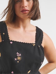 Simply Be 100% Cotton Embroidered Apron Dress With Ric Rac Detailing - Bild 3 von 4