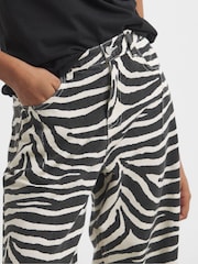 Simply Be Animal Print 100% Cotton Denim Barrel Leg Jeans - Image 3 of 4