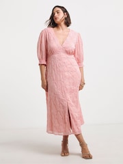 Vestido a media pierna abotonado de Simply Be - Imagen 1 de 4
