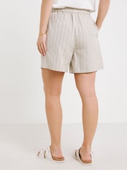 Simply Be Natural Pinstripe Tailored Shorts - Image 2 of 4
